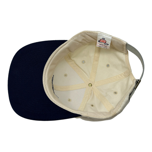 Dubois Hat Cap Strapback Trucker Beige Canvas Blue Adjustable Embroidered Adult - Picture 11 of 16